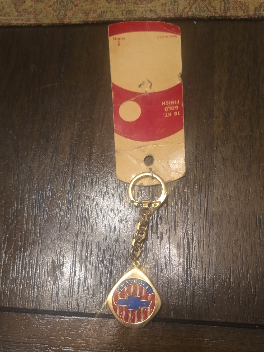 Vintage Chevrolet 18K Gold Filled Key Chain